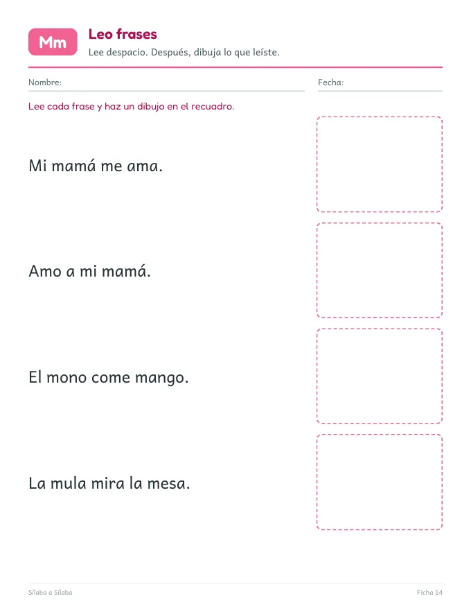 Ficha: leo frases