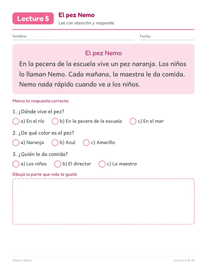 Lectura de comprensión